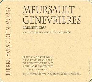 Pierre Yves Colin Morey Meursault 1er Genevrieres 2006 Cote de Beaune Burgundy 750ml/Btl 12/case