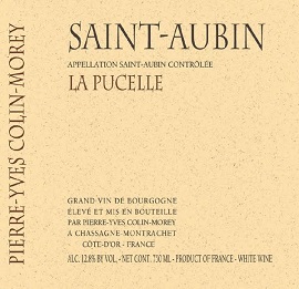 Pierre Yves Colin Morey St Aubin La Pucelle 2014 Cote de Beaune Burgundy 750ml/Btl 12/case