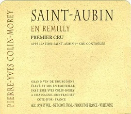 Pierre Yves Colin Morey St Aubin 1er Remilly 2012 Cote de Beaune Burgundy 750ml/Btl 6/case