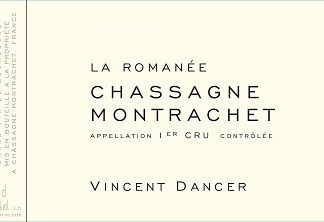 Vincent Dancer Chassagne Montrachet 1er La Romanee 2013 Cote de Beaune Burgundy 750ml/Btl 6/case