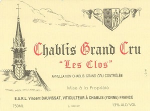 Vincent Dauvissat Chablis Grand Cru Les Clos 2013 Chablis Burgundy 750ml/Btl 12/case