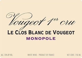 Domaine de la Vougeraie Vouget 1er Clos Blanc 2011 Cote de Nuits Burgundy 750ml/Btl  6/case