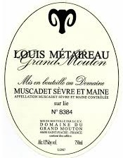 Louis Metaireau Grand Mouton Muscadet Sevre et Maine Sur Lie 2014 Muscadet Sevre et M Loire 1500ml/Btl  3/case